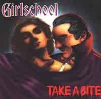 [Girlschool Take a Bite Album Cover]